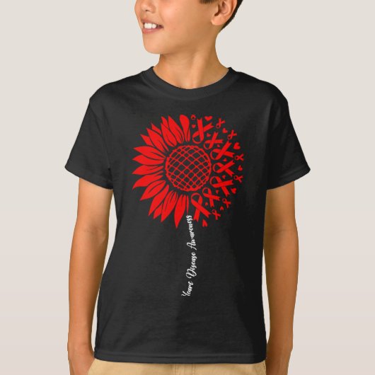 Heart Disease Awareness Month Sunflower For Women  Tシャツ (正面)