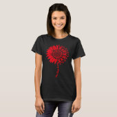 Heart Disease Awareness Month Sunflower For Women  Tシャツ (正面フル)