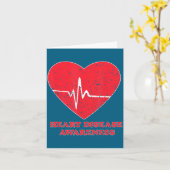 Heart Disease Awareness -national Wear Red Shirt D カード (黄色い花)