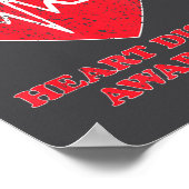 Heart Disease Awareness -national Wear Red Shirt D ポスター (角)