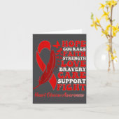 Heart Disease Awareness Red Butterflies Ribbon Sup カード (黄色い花)