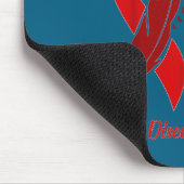 Heart Disease Awareness Red Butterflies Ribbon Sup マウスパッド (コーナー)