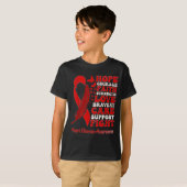 Heart Disease Awareness Red Butterflies Ribbon Sup Tシャツ (正面フル)