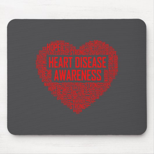 Heart Disease Awareness Red Heart Gift February We マウスパッド (正面)