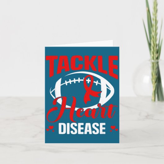 Heart Disease Awareness Red Heart Tackle Heart Dis カード (正面)