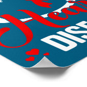 Heart Disease Awareness Red Heart Tackle Heart Dis ポスター (角)