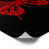 Heart Disease Awareness Red Ribbon &amp; Heart Hea ポスター (角)