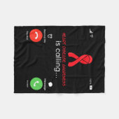 Heart Disease Awareness Red Ribbon Heart Attack Su フリースブランケット (正面(横))