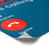 Heart Disease Awareness Red Ribbon Heart Attack Su ポスター (角)