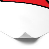 Heart Disease Awareness Ribbon with Wings ポスター (角)