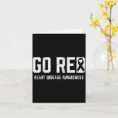 Heart Disease Awareness Shirt Go Red Heart Disease カード (黄色い花)