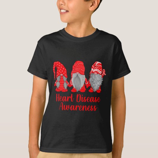 Heart Disease Awareness Wear Red In February Famil Tシャツ (正面)