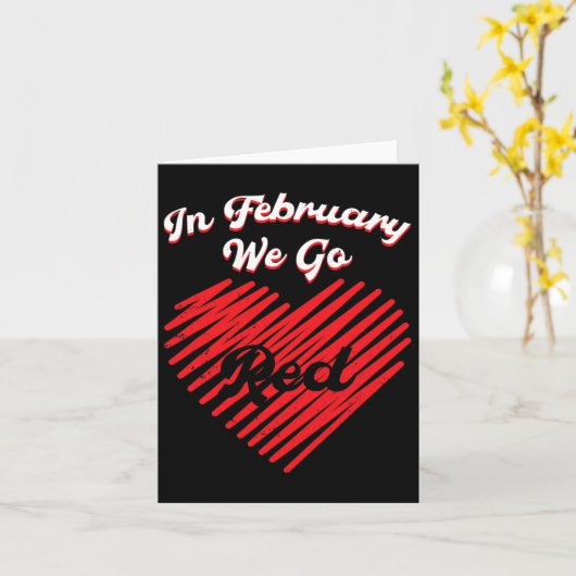 Heart Disease February Wear Red Heart Disease Awar カード (黄色い花)