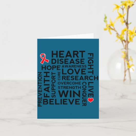 Heart Disease Month Suprt Walk Tee  カード (黄色い花)