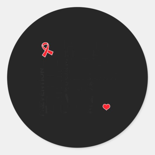 Heart Disease Month Suprt Walk Tee  ラウンドシール (正面)