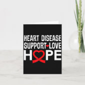 Heart Disease Suprt Love Hope Red Ribbon  カード (正面)