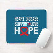 Heart Disease Suprt Love Hope Red Ribbon  マウスパッド (マウス)
