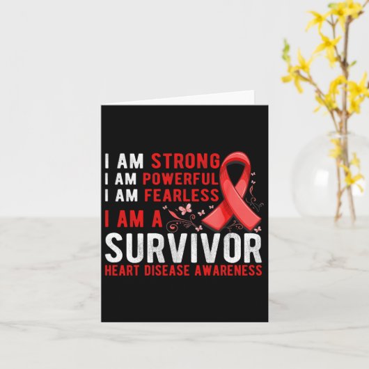 Heart Disease Survivor Month Support Heart Disease カード (黄色い花)