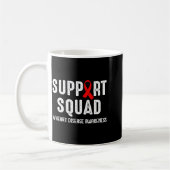 Heart Disease Warrior Support Squad Heart Disease  コーヒーマグカップ (左)