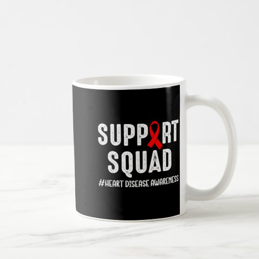 Heart Disease Warrior Support Squad Heart Disease  コーヒーマグカップ (右)