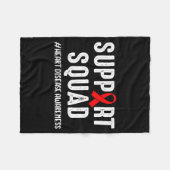 Heart Disease Warrior Support Squad Heart Disease  フリースブランケット (正面(横))