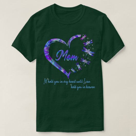 Heart Dragonfly Teal And Purple Colorful  Tシャツ (デザイン正面)
