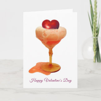 Heart Drink Valentines Card カード