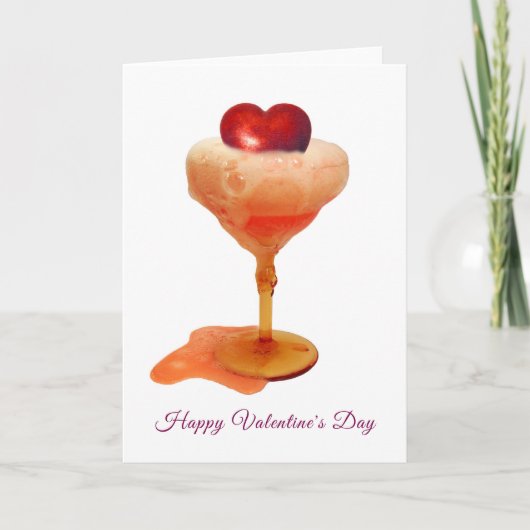 Heart Drink Valentines Card カード (正面)