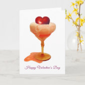 Heart Drink Valentines Card カード (黄色い花)