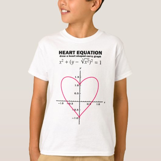 heart equation: mathematics tシャツ (正面)