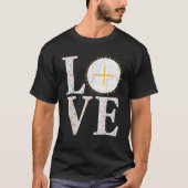 Heart Eucharist Christian Catholic 1st Holy Commun Tシャツ (正面)