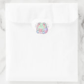 Heart Eyes Frog Sticker Cute Minimal Frog Love Kaw ハートシール (バッグ)