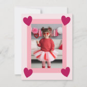 Heart Frame Kid Photo Valentine Card, Child School ノートカード (正面)