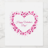 Heart Frame Valentine's Wine Label ワインラベル (シングルラベル)