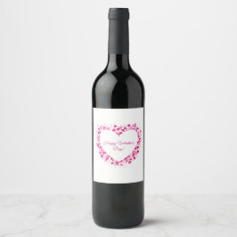 Heart Frame Valentine's Wine Label ワインラベル