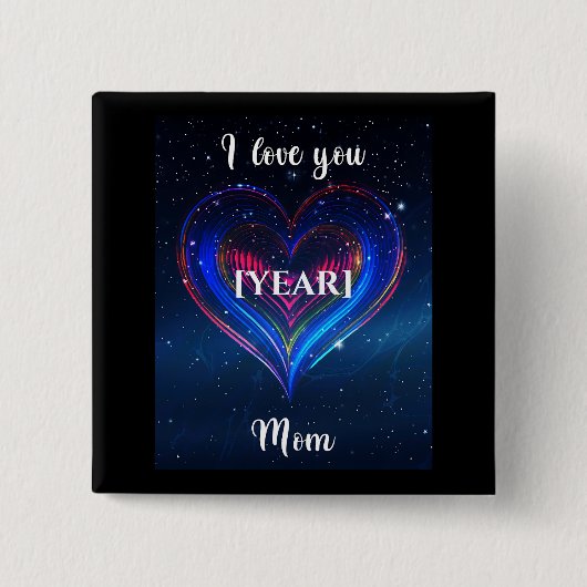 Heart Galaxy Pin / Pin Corazón Galaxia 缶バッジ (正面)