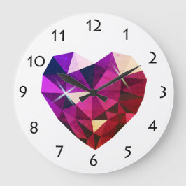 Heart Gemstone Wall Clock ラージ壁時計