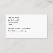 Heart Gift And Crafts Shop Business Cards 名刺 (裏面)