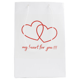 Heart Gift Bag ミディアムペーパーバッグ