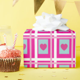 heart gift wrap for girls ラッピングペーパー