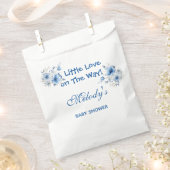 Heart Glasses Teddy Bear Blue Baby Shower  フェイバーバッグ (クリップ留めされた状態)