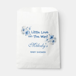 Heart Glasses Teddy Bear Blue Baby Shower  フェイバーバッグ