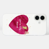 Heart & Gold Butterfly Valentine Phone Case Case-Mate iPhoneケース (裏面 (横))