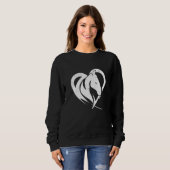 Heart Graphic Horse Lover Equestrian Rider Horses  スウェットシャツ (正面フル)