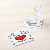 Heart Hand  スクエアペーパーコースター (インサイチュ)