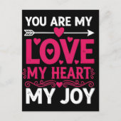 Heart Hand-Drawn Valentines Day Postcard Mail Idea ポストカード (正面)
