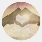 Heart Hands ラウンドシール (正面)