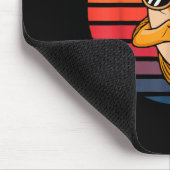 Heart Hands Funny Retro Goldfish Lover Sungles Mak マウスパッド (コーナー)