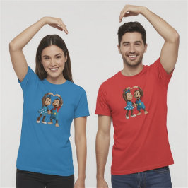 Heart Hands Monkeys - Sweet Mimo & Zina Tシャツ