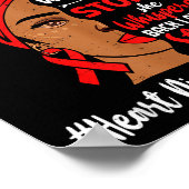 Heart Health Black Women Melanin Heart Disease Awa ポスター (角)